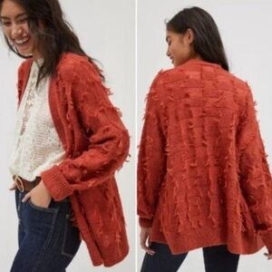 Anthropologie Maeve Janis Fringed Cardigan